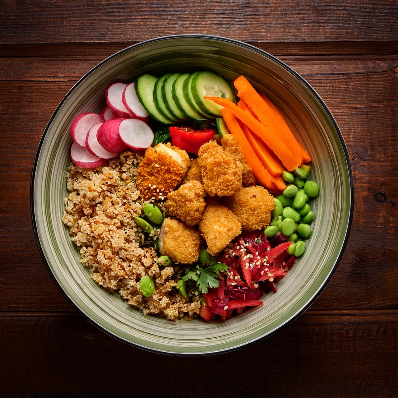 Gochujang Fried Chicken Rice Bowl