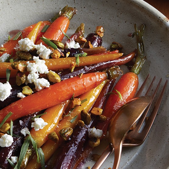 Maple-Glazed Heirloom Carrots with Chevre and Truffle-Salted Pistachios ...