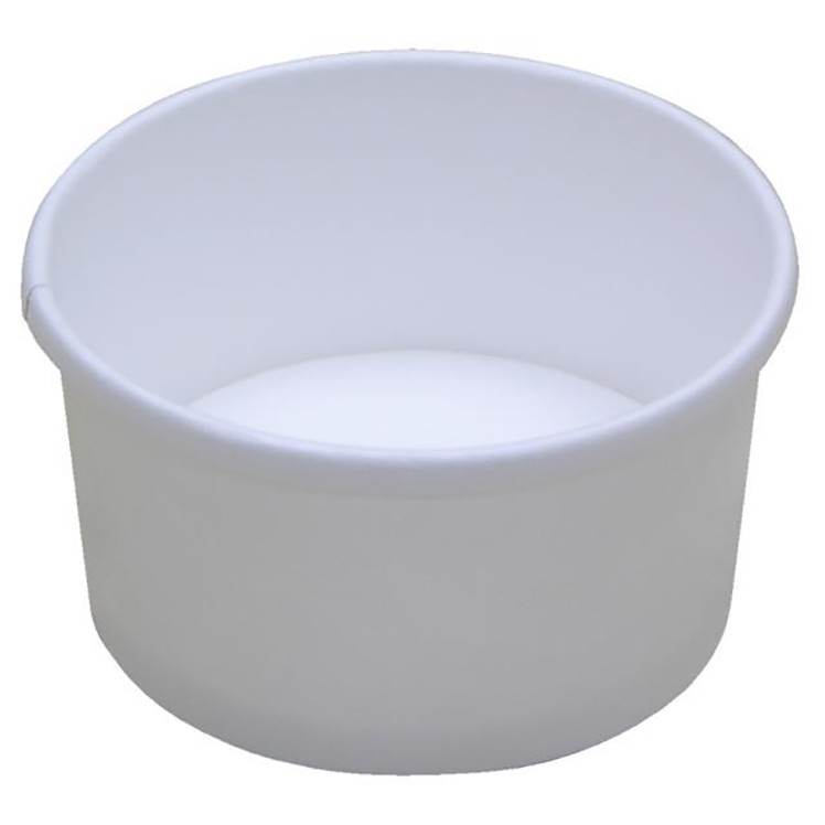 8-oz. Paperboard Container with Lid, Double Poly Coated, White | US Foods